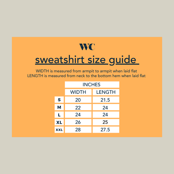 sweatshirt size guide 