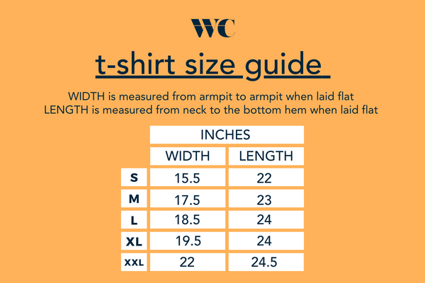 t shirt size guide for adult t-shirts 