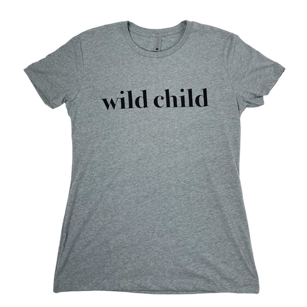 grey adult wild child t shirt 