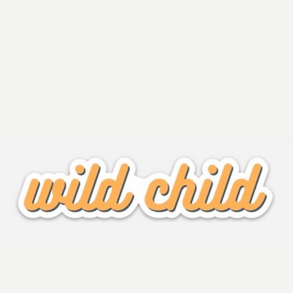 Wild child on white background 