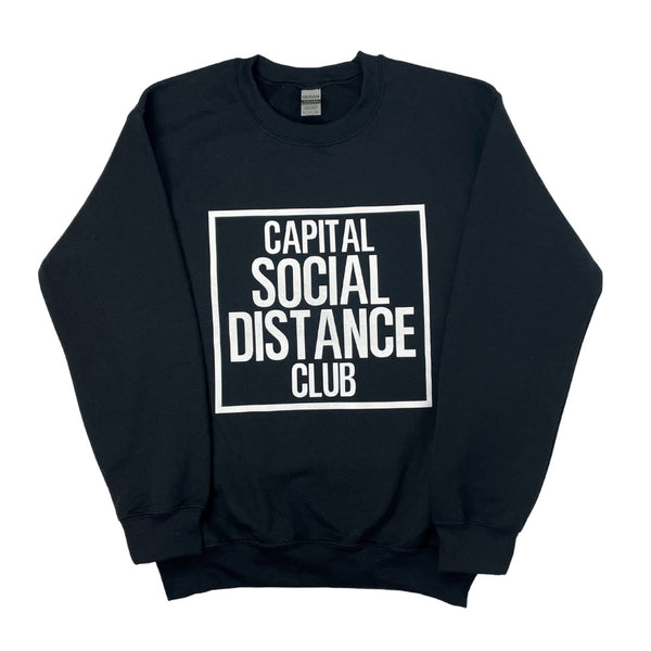 Black capital social distance club unisex sweatshirt 