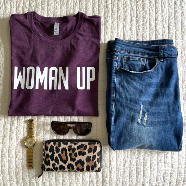'WOMAN UP' ADULT T-SHIRT