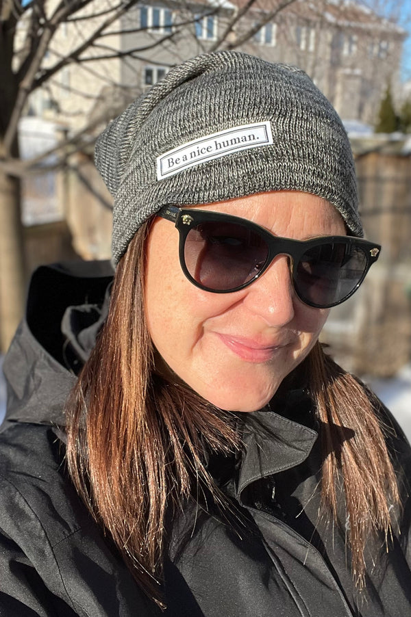 'BE A NICE HUMAN' SLOUCHY BOARD TOQUE