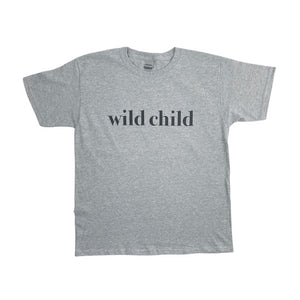 grey wild child kids t shirt 