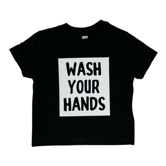 black wash your hands toddler t shirt 